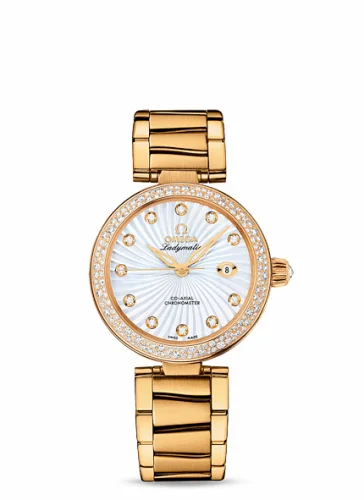 Omega LadyMatic Co-Axial 34 Yellow Gold / Diamond / MOP / Bracelet 425.65.34.20.55.002 (42565342055002)